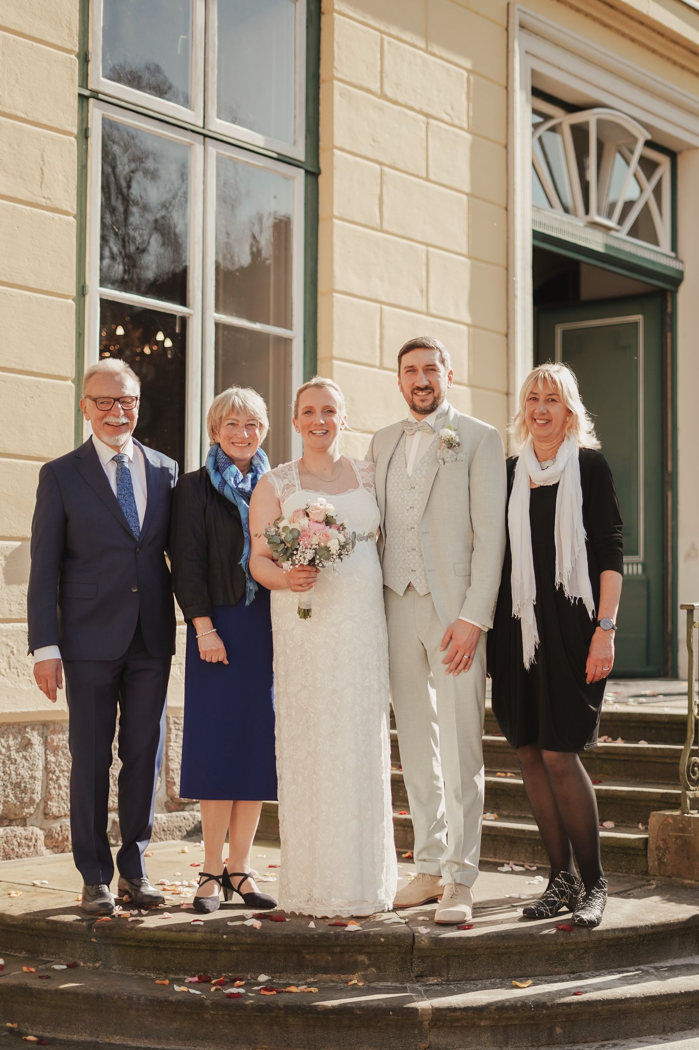 Martina mit Hochzeitspaar